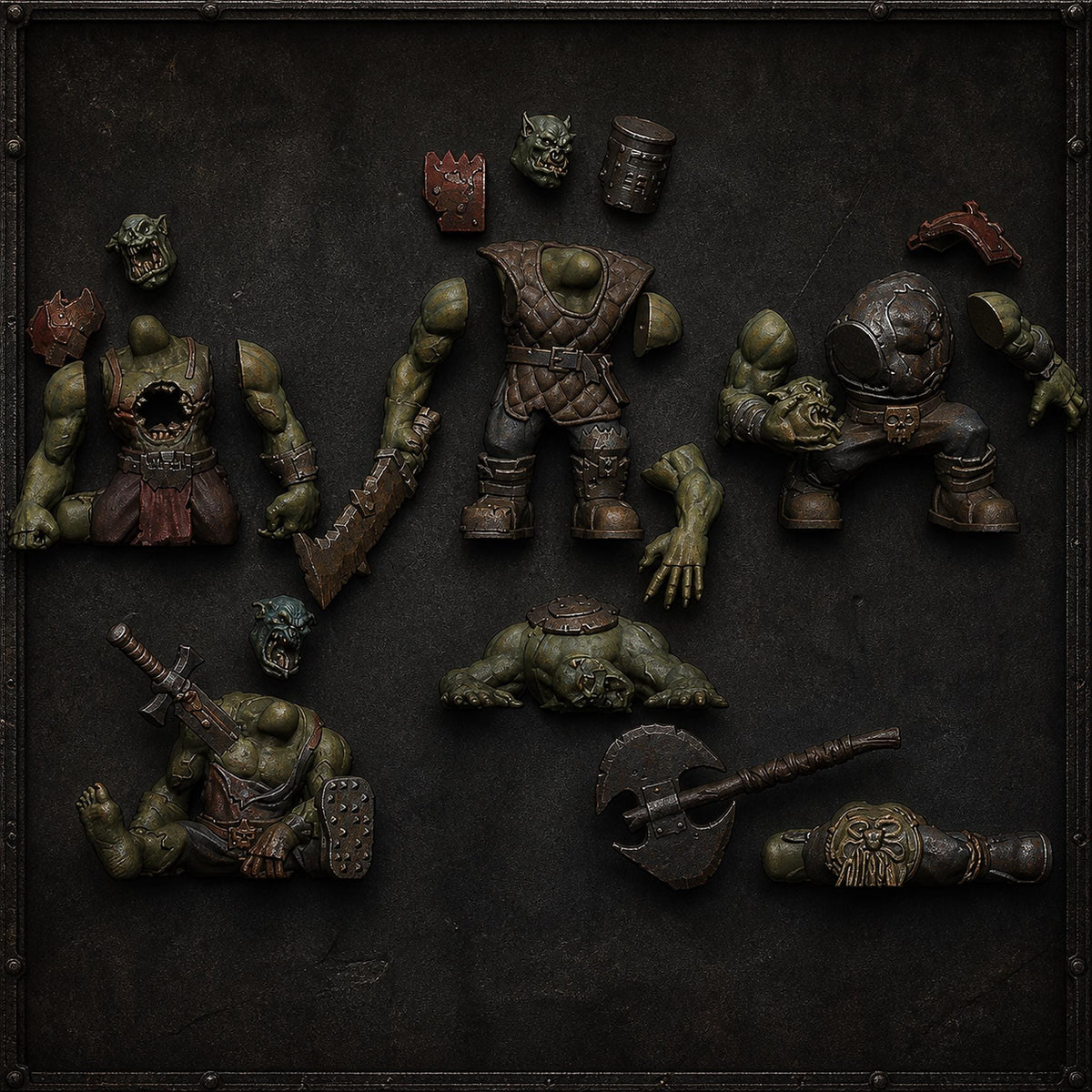 Krumped Orcs, Ork Casualties – Ork Proxy, Blue Sky Minis – 3D printed 16K resin miniature – photo 2 of 3