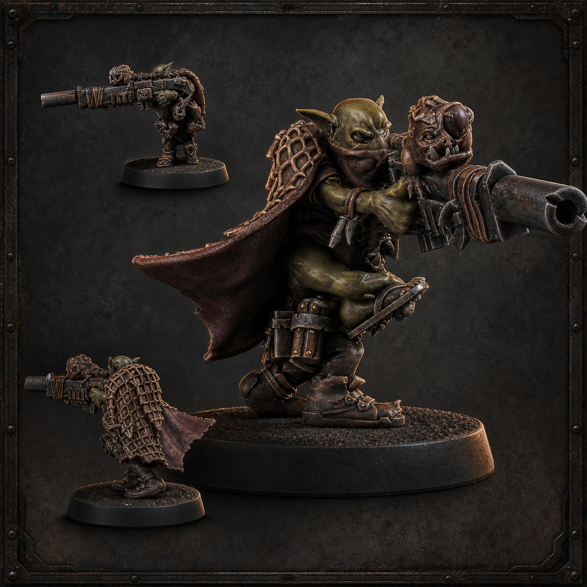 Sneaky Boy Snipa Orc Character – Ork Proxy, Blue Sky Minis – 3D printed 16K resin miniature – main photo