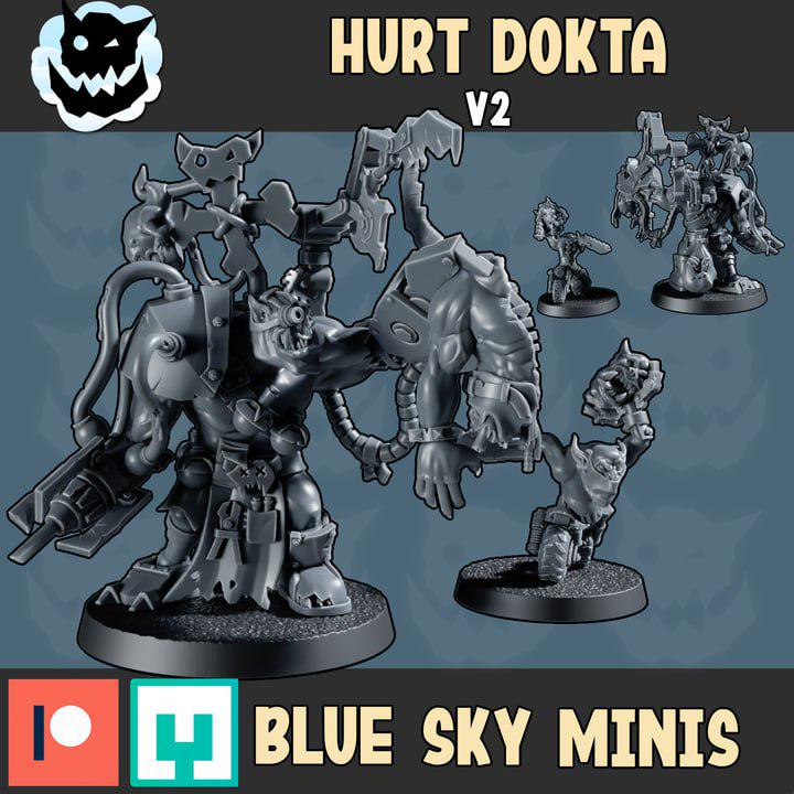 Hurt Dokta Orc Character – Ork Proxy, Blue Sky Minis – 3D printed 16K resin miniature – photo 2 of 3