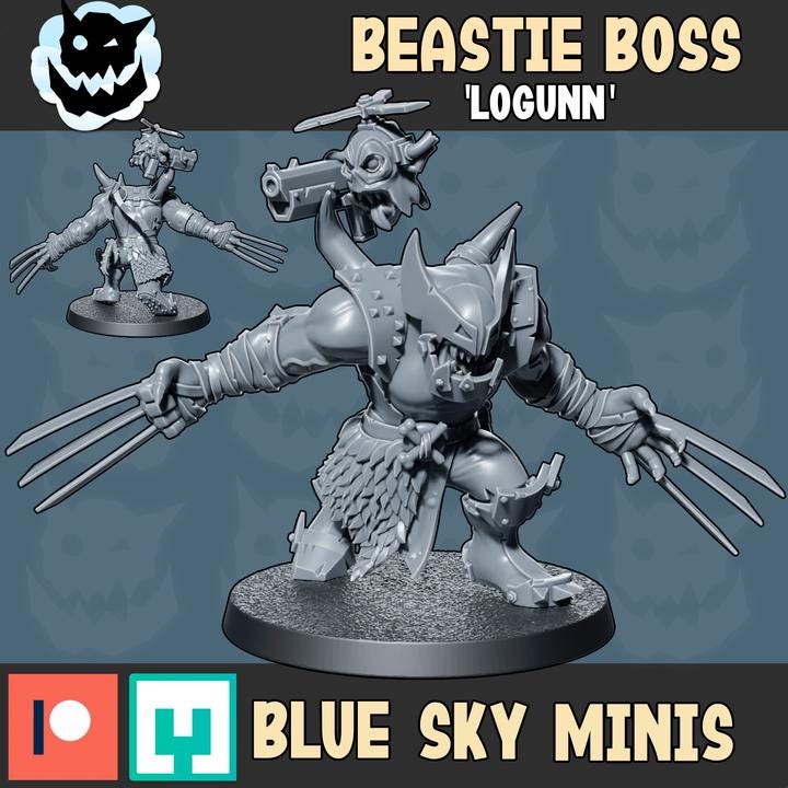 Logunn Orc Character – Ork Proxy, Blue Sky Minis – 3D printed 16K resin miniature – photo 5 of 5