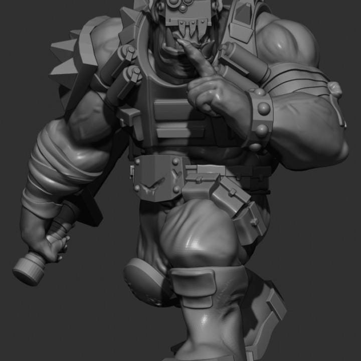 Speshul Forcez Boyz Orc Squad – Ork Proxy, Blue Sky Minis – 3D printed 16K resin miniature – photo 3 of 9