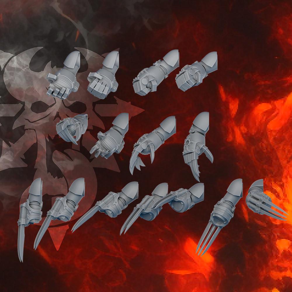 Indivisible Legion Warriors – Chaos Space Marines Proxy, DakkaDakka – 3D printed 16K resin miniature – photo 7 of 8