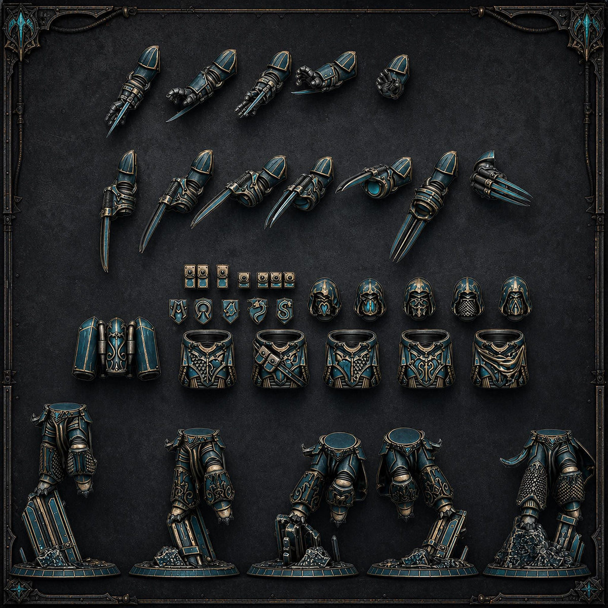 Scylla Assault Brothers Squad Kit – Alpha Legion Proxy, DakkaDakka – 3D printed 16K resin miniature – photo 3 of 6