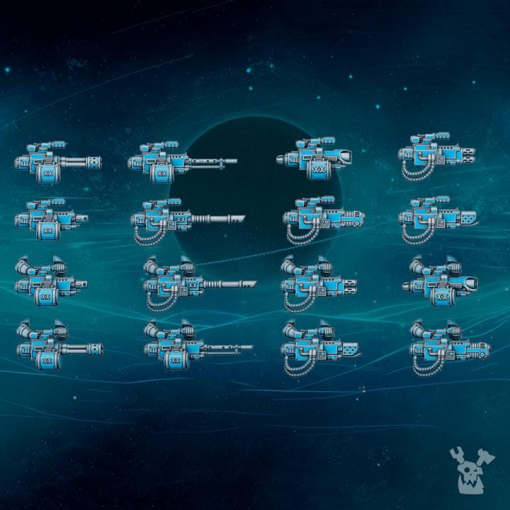 Scylla Heavy Weapons Single Gun or Set of 16 – Alpha Legion Compatible Bits, DakkaDakka – 16K resin bits – photo 5 of 7