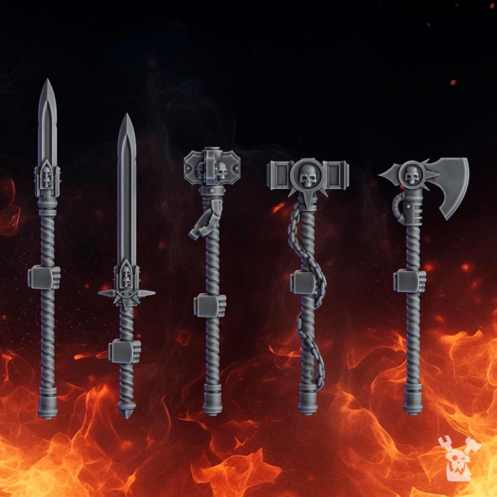 Warden Melee Weapons Set of 5 – Black Templars Compatible Bits, DakkaDakka – 3D printed 16K resin bits – photo 2 of 2
