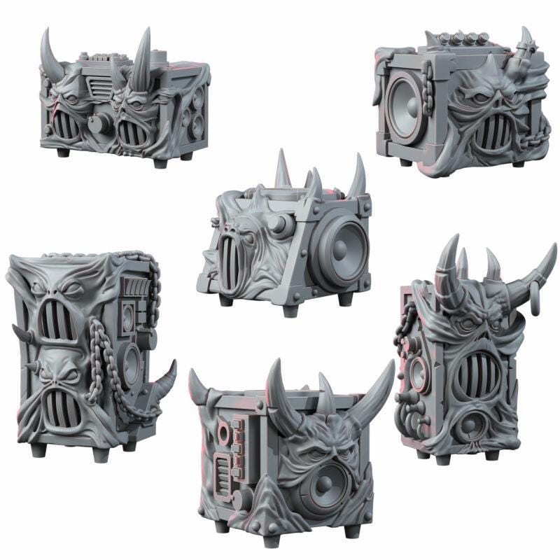 Noise Blasters Chaos Scatter Terrain Set of 6 – Chaos Proxy, Wargame Exclusive – 16K resin miniature – photo 2 of 9