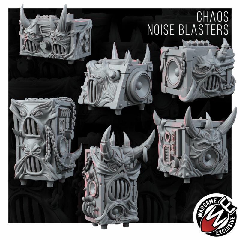 Noise Blasters Chaos Scatter Terrain Set of 6 – Chaos Proxy, Wargame Exclusive – 16K resin miniature – photo 3 of 9