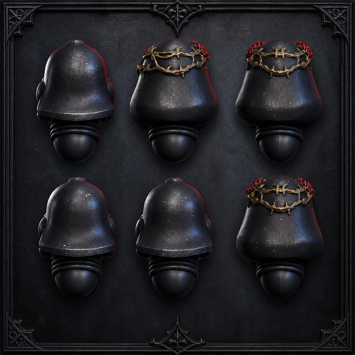War Sisters Bloody Rose Helmets – Adepta Sororitas Compatible Bits, DakkaDakka – 3D printed 16K resin bits – photo 2 of 4