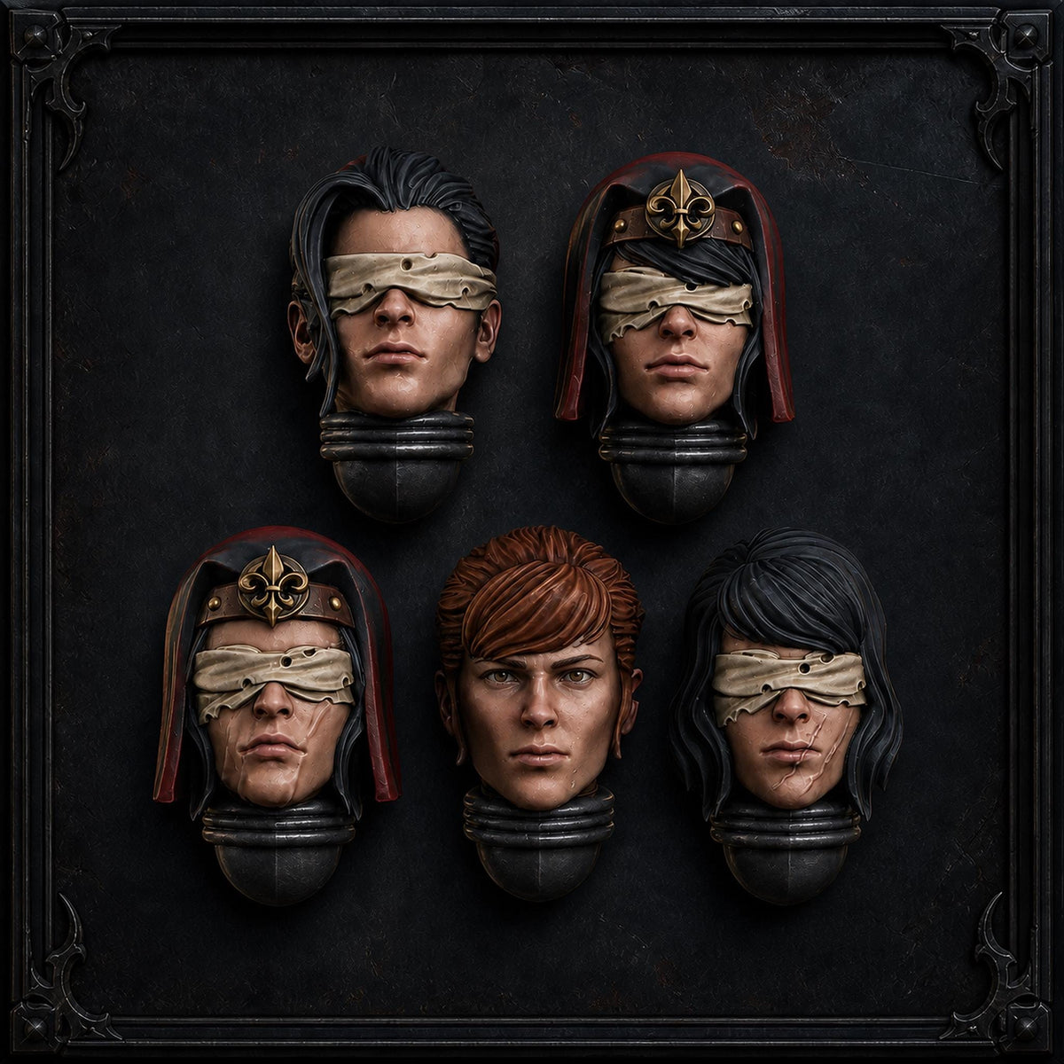 War Sisters Poenitentiam Heads – Adepta Sororitas Compatible Bits, DakkaDakka – 3D printed 16K resin bits – main photo