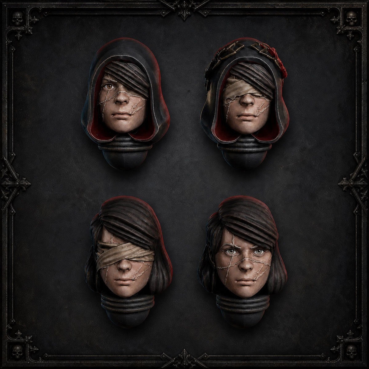 Sisterhood Conversion Heads – Adepta Sororitas Compatible Bits, DakkaDakka – 3D printed 16K resin bits – main photo