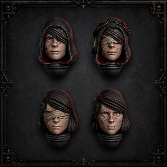 Sisterhood Conversion Heads – Adepta Sororitas Compatible Bits, DakkaDakka – 3D printed 16K resin bits – main photo