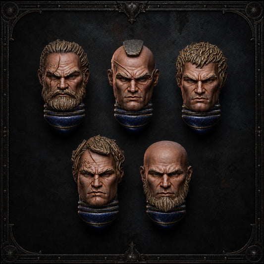 Legio Prima Victrix Princeps Cohorte Heads #1 – Ultramarines Compatible Bits, DakkaDakka – 16K resin bits – main photo