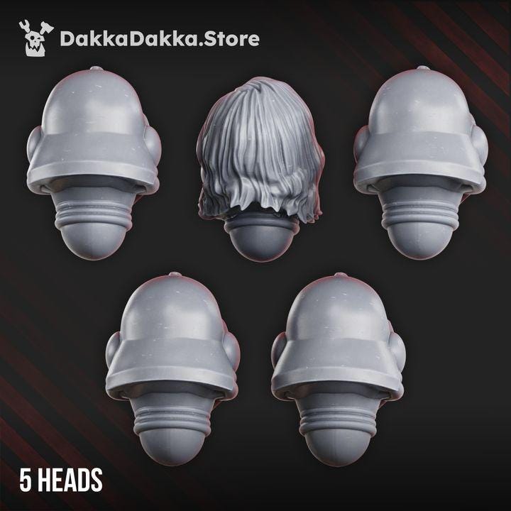 War Sisters Valiant Heart Heads – Adepta Sororitas Compatible Bits, DakkaDakka – 3D printed 16K resin bits – photo 4 of 4