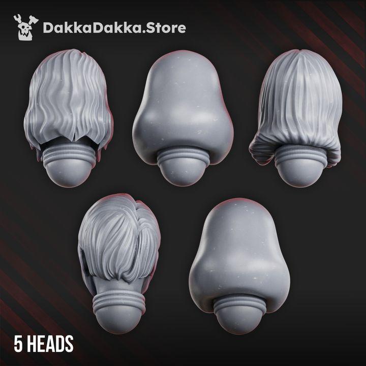 War Sisters Great Martyrs Heads – Adepta Sororitas Compatible Bits, DakkaDakka – 3D printed 16K resin bits – photo 4 of 4