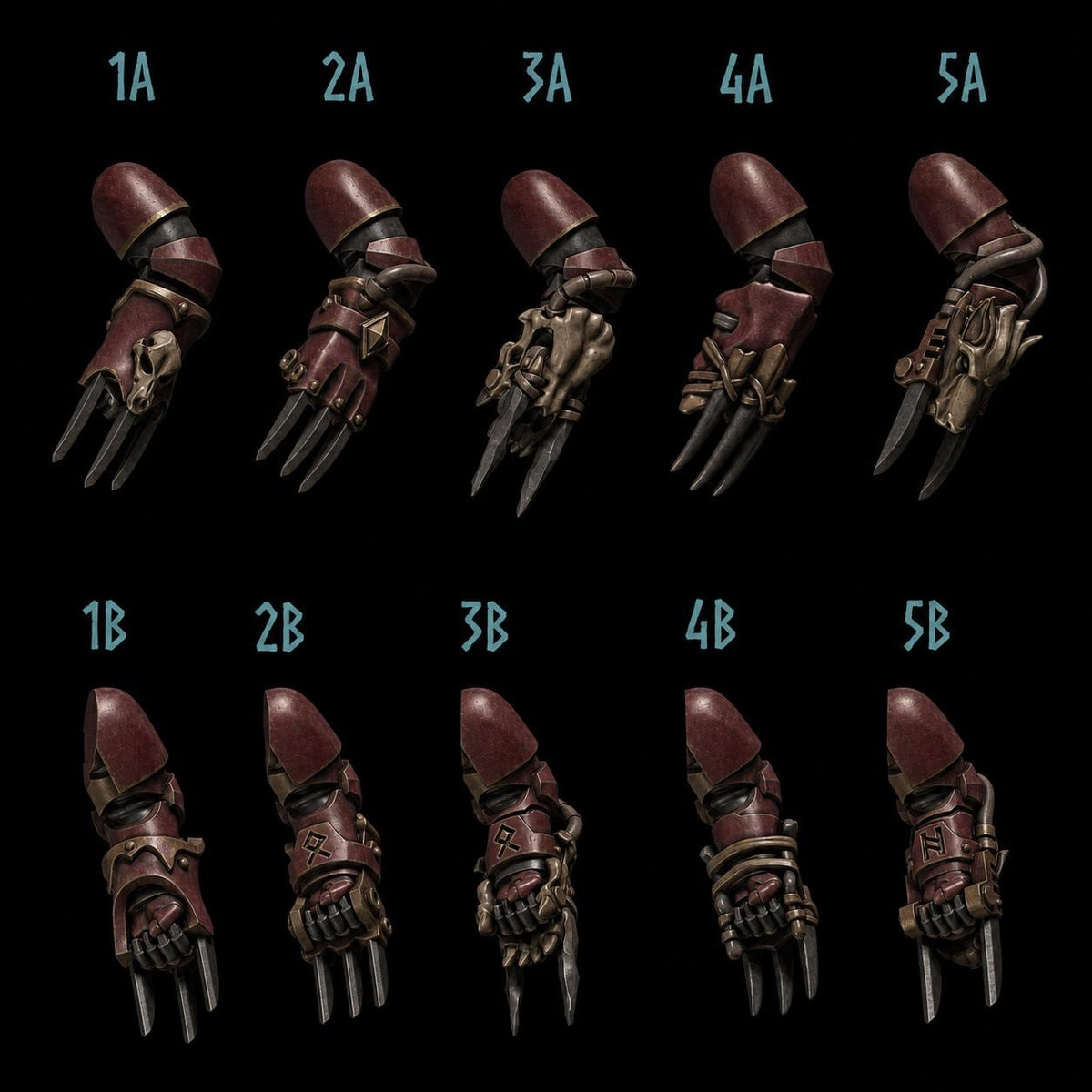 Primal Hounds Claws – Space Wolves Compatible Bits, GreyTide Studio – 3D printed 16K resin bits – main photo
