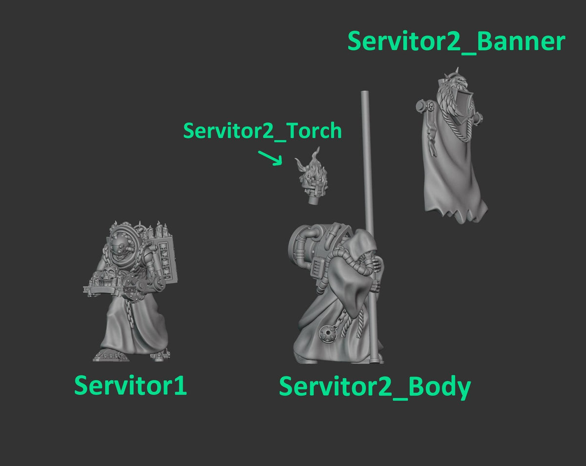 Eternal Pilgrims Servitors – Dark Angels Compatible Bits, GreyTide Studio – 3D printed 16K resin bits – photo 2 of 2