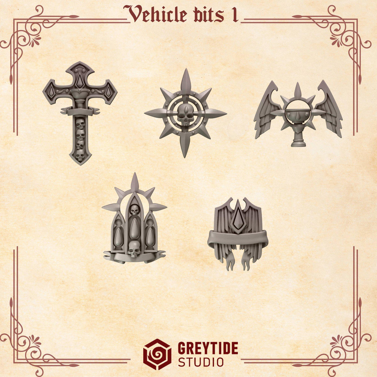 Crimson Lords Vehicle – Blood Angels Compatible Bits, GreyTide Studio – 3D printed 16K resin bits – photo 2 of 4