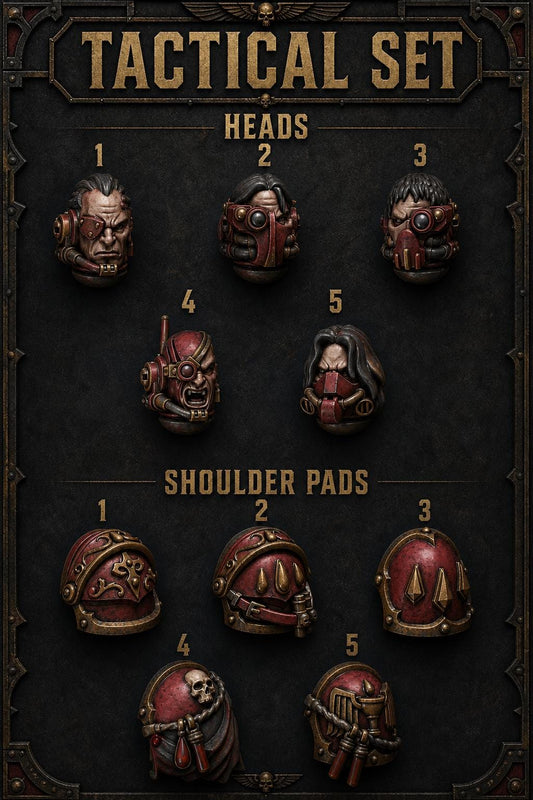 Crimson Lords Tactical – Blood Angels Compatible Bits, GreyTide Studio – 3D printed 16K resin bits – main photo