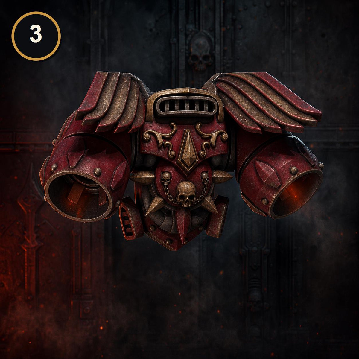 Crimson Lords Jetpacks #1 – Blood Angels Compatible Bits, GreyTide Studio – 3D printed 16K resin bits – photo 5 of 7