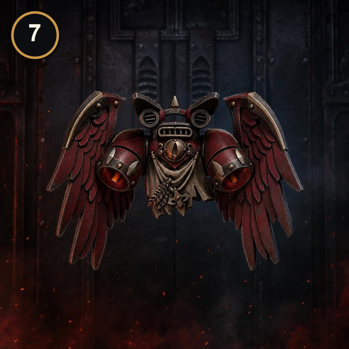 Crimson Lords Winged Jetpacks #2 – Blood Angels Compatible Bits, GreyTide Studio – 3D printed 16K resin bits – photo 4 of 7