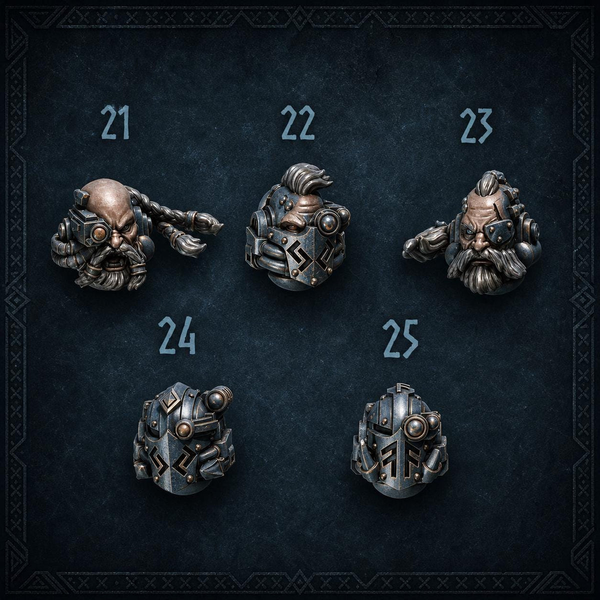 Primal Hounds Heads #5 – Space Wolves Compatible Bits, GreyTide Studio – 3D printed 16K resin bits – main photo
