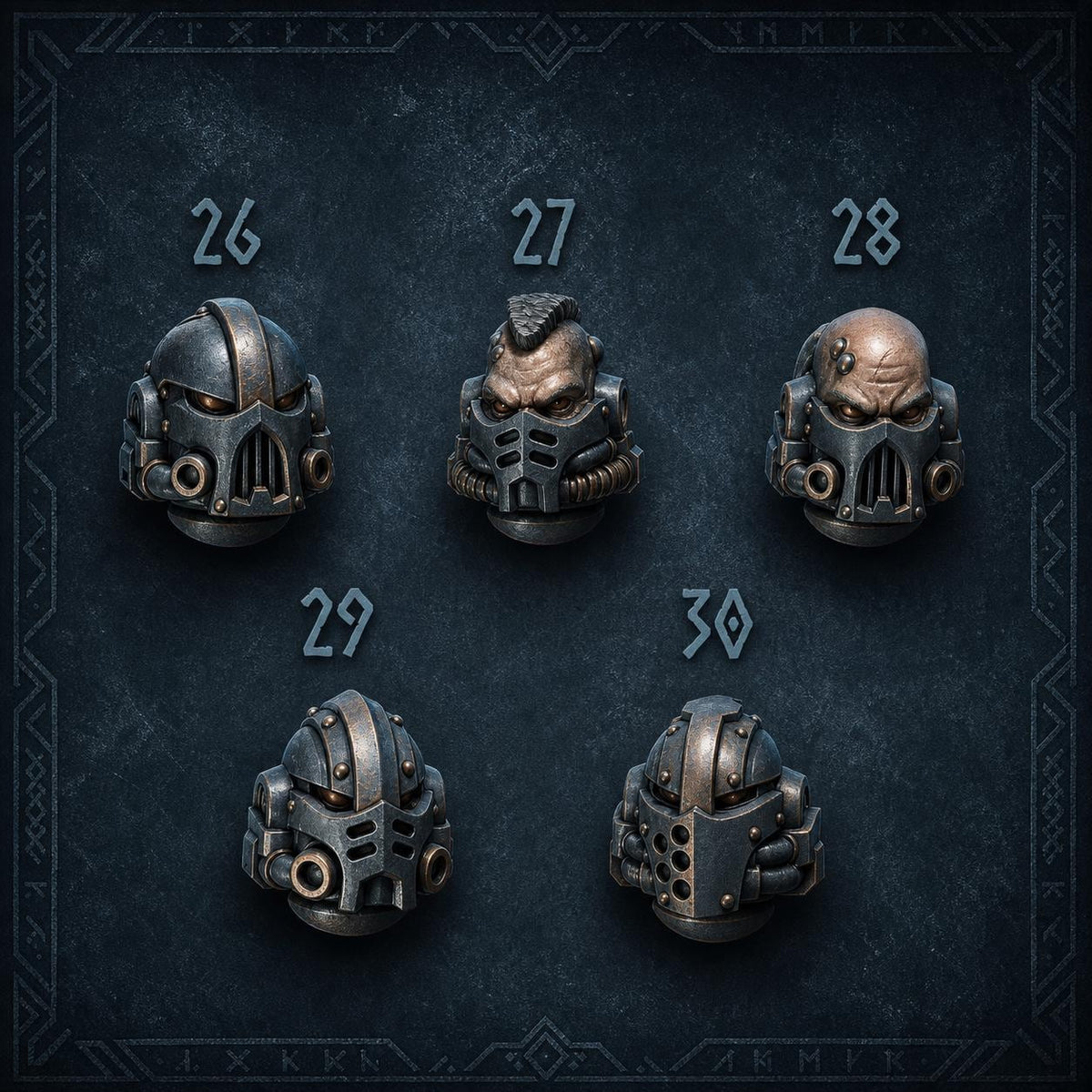 Primal Hounds Heads #6 – Space Wolves Compatible Bits, GreyTide Studio – 3D printed 16K resin bits – main photo