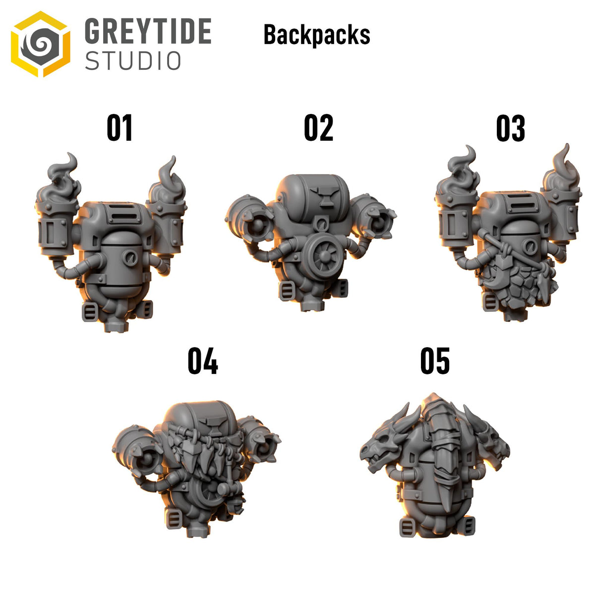 Anvil Wardens Backpacks – Salamanders Compatible Bits, GreyTide Studio – 3D printed 16K resin bits – photo 2 of 2