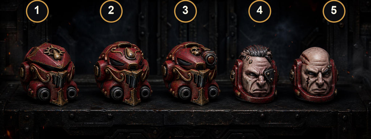 Crimson Lords Big armor – Blood Angels Compatible Bits, GreyTide Studio – 3D printed 16K resin bits – main photo