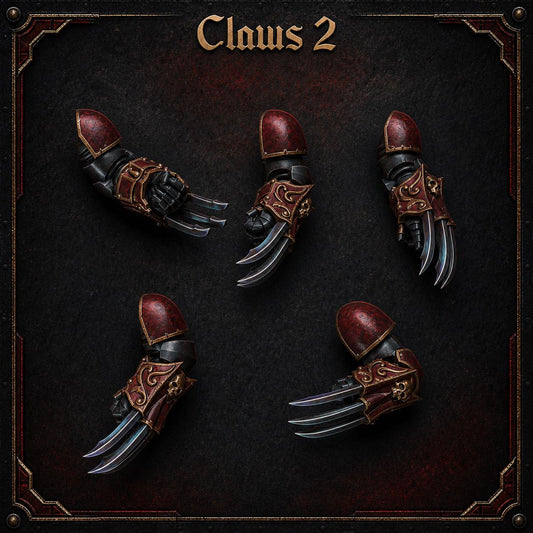 Crimson Lords Claws #2 – Blood Angels Compatible Bits, GreyTide Studio – 3D printed 16K resin bits – main photo