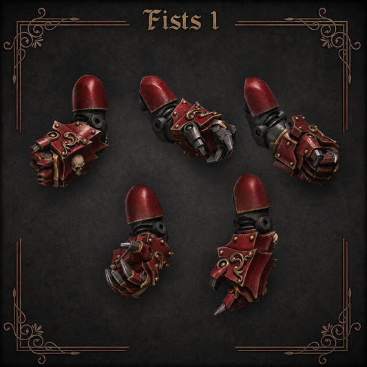 Crimson Lords Power fists #1 – Blood Angels Compatible Bits, GreyTide Studio – 3D printed 16K resin bits – main photo