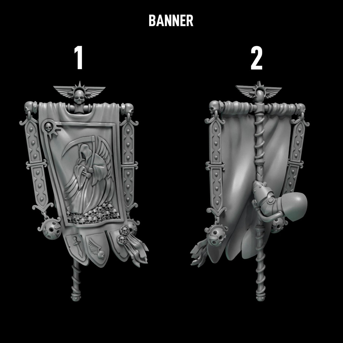 Eternal Pilgrims Termi pack Banner – Dark Angels Compatible Bits, GreyTide Studio – 3D printed 16K resin bits – photo 2 of 2