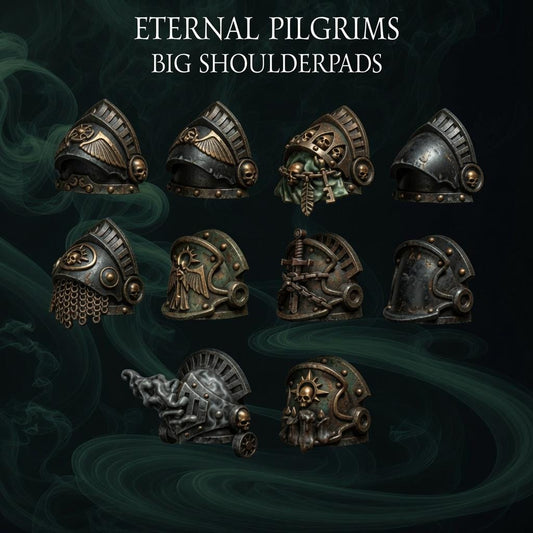 Eternal Pilgrims Termi pack Big shoulderpads – Dark Angels Compatible Bits, GreyTide Studio – 16K resin bits – main photo