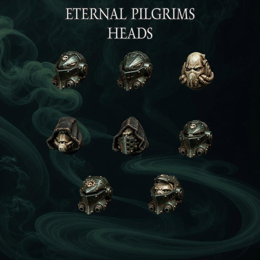 Eternal Pilgrims Termi pack Heads – Dark Angels Compatible Bits, GreyTide Studio – 3D printed 16K resin bits – main photo
