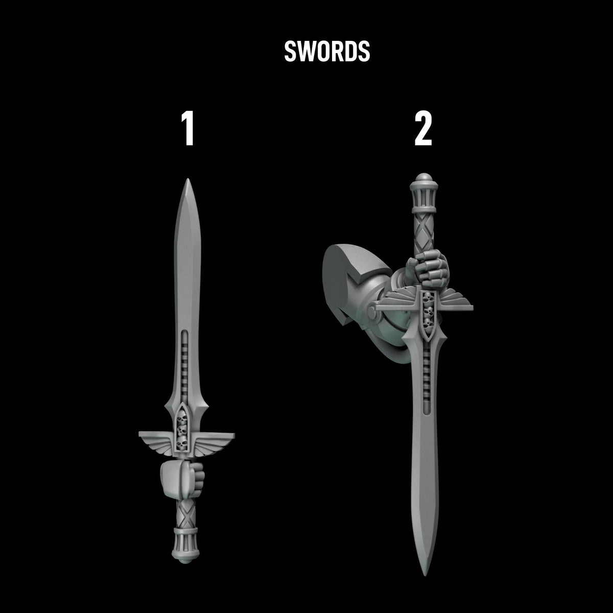 Eternal Pilgrims Termi pack Swords & mauls – Dark Angels Compatible Bits, GreyTide Studio – 16K resin bits – photo 2 of 3