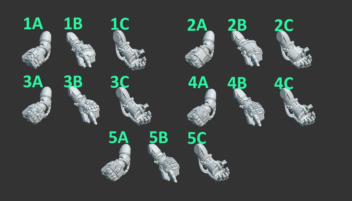 Eternal Pilgrims Fists – Dark Angels Compatible Bits, GreyTide Studio – 3D printed 16K resin bits – photo 2 of 2