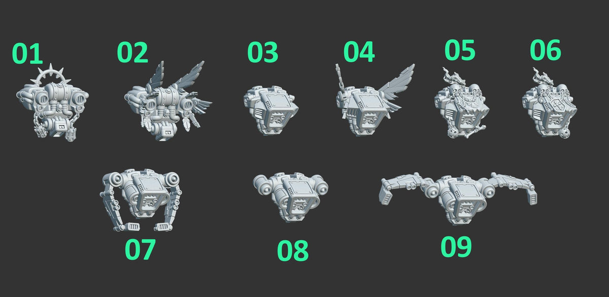Eternal Pilgrims Jetpacks – Dark Angels Compatible Bits, GreyTide Studio – 3D printed 16K resin bits – photo 2 of 2