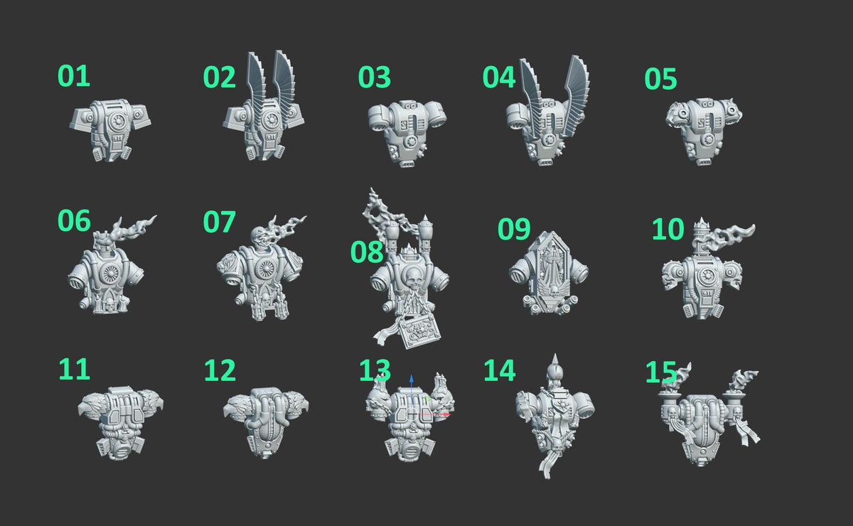 Eternal Pilgrims Backpacks – Dark Angels Compatible Bits, GreyTide Studio – 3D printed 16K resin bits – photo 2 of 2