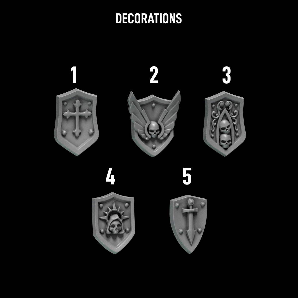 Eternal Pilgrims Termi pack Decorations & hip armors – Dark Angels Compatible Bits, GreyTide Studio – photo 3 of 3