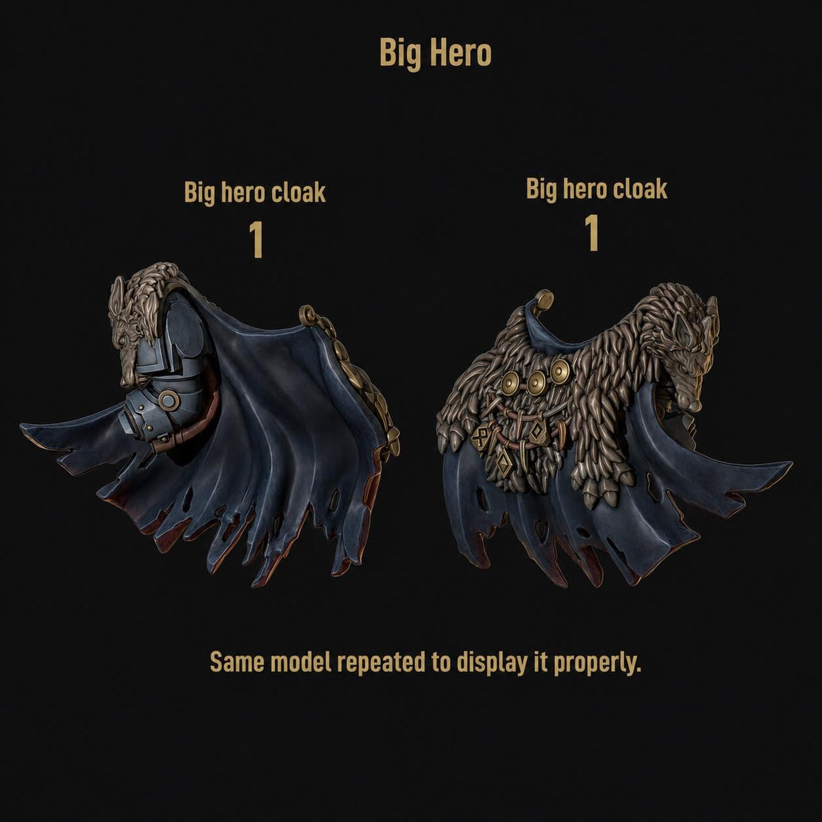 Primal Hounds Big Armor Hero Pack – Space Wolves Compatible Bits, GreyTide Studio – 3D printed 16K resin bits – photo 3 of 6