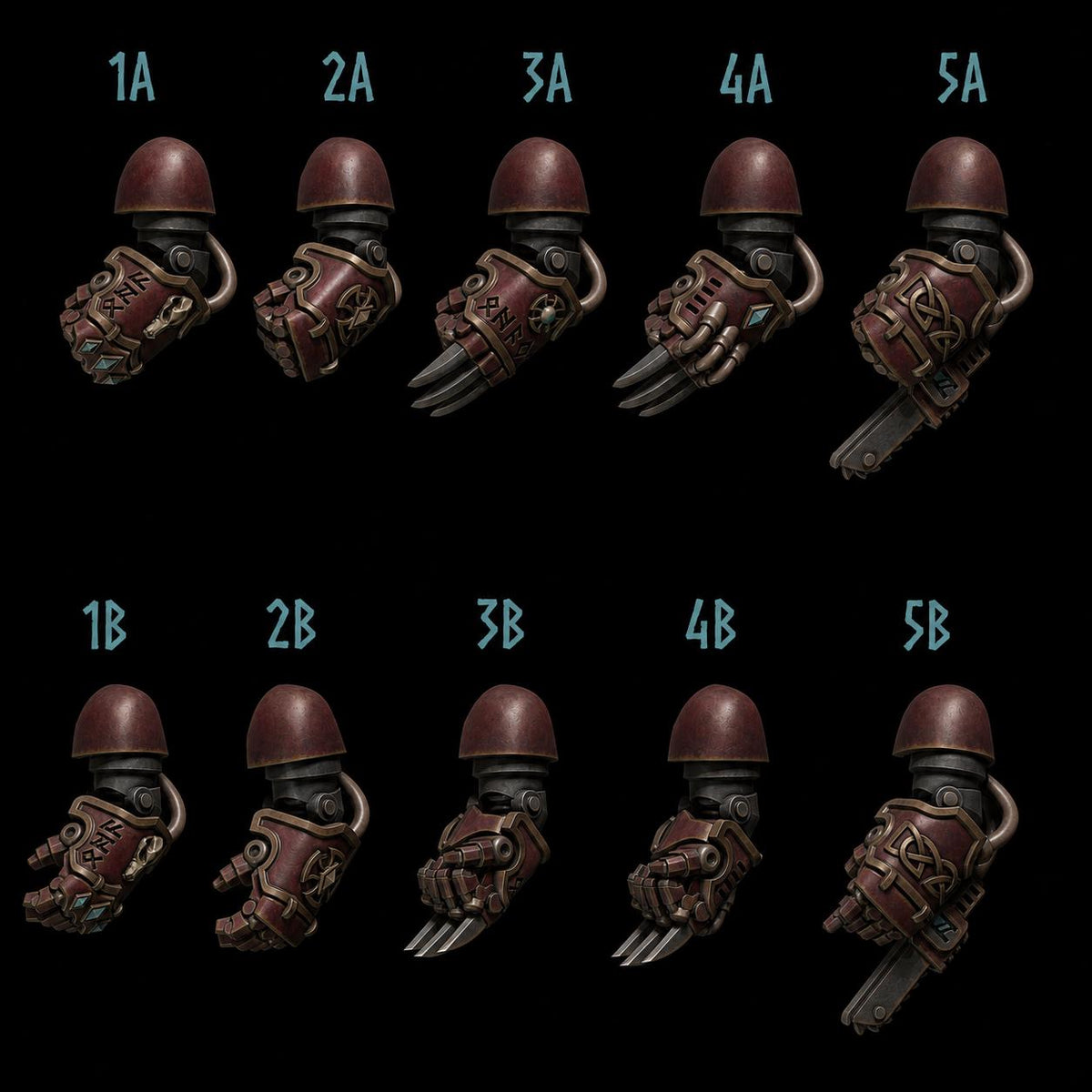 Primal Hounds Big Fists – Space Wolves Compatible Bits, GreyTide Studio – 3D printed 16K resin bits – main photo