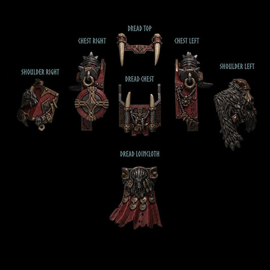 Primal Hounds Dread – Space Wolves Compatible Bits, GreyTide Studio – 3D printed 16K resin bits – main photo