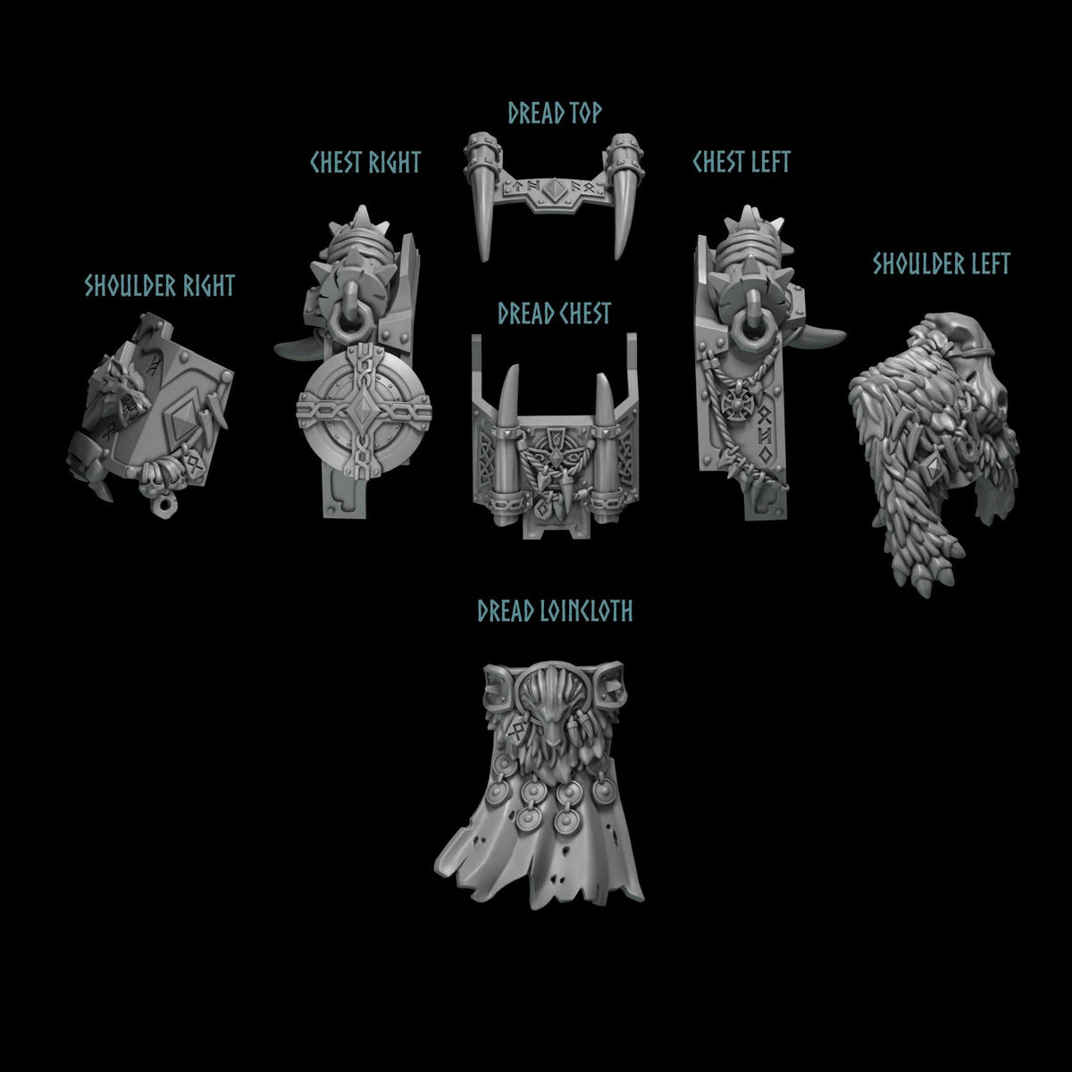Primal Hounds Dread – Space Wolves Compatible Bits, GreyTide Studio – 3D printed 16K resin bits – photo 2 of 2