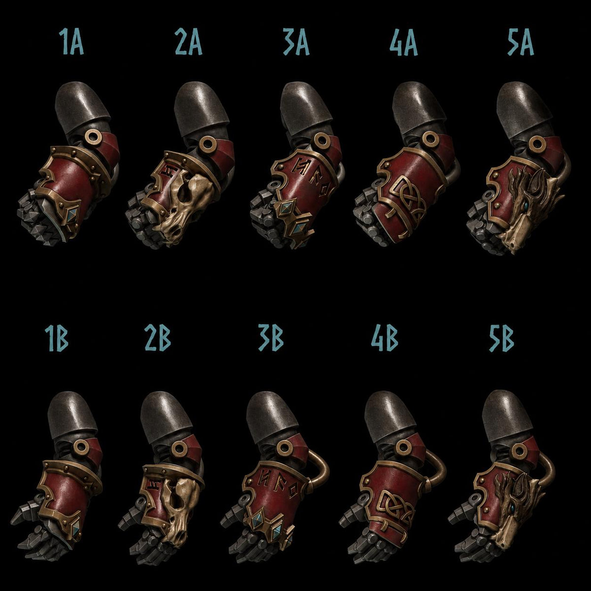 Primal Hounds Fists – Space Wolves Compatible Bits, GreyTide Studio – 3D printed 16K resin bits – main photo
