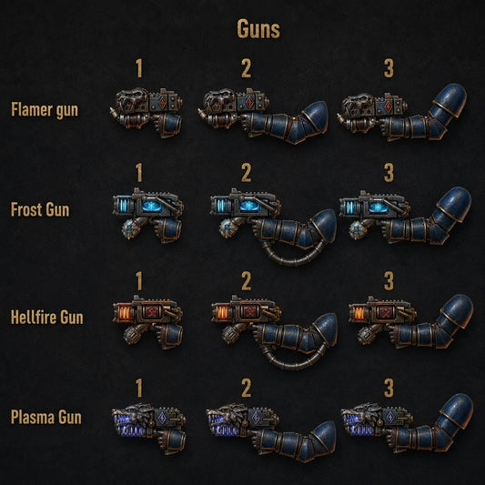 Primal Hounds Guns – Space Wolves Compatible Bits, GreyTide Studio – 3D printed 16K resin bits – main photo