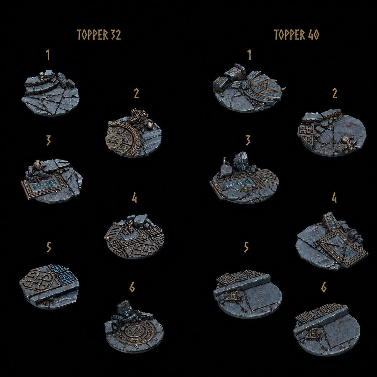 Primal Hounds Toppers – Space Wolves Compatible Bits, GreyTide Studio – 3D printed 16K resin bits – main photo