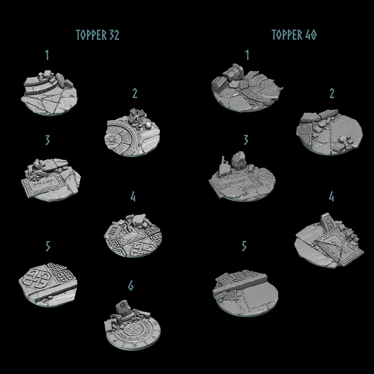 Primal Hounds Toppers – Space Wolves Compatible Bits, GreyTide Studio – 3D printed 16K resin bits – photo 3 of 4