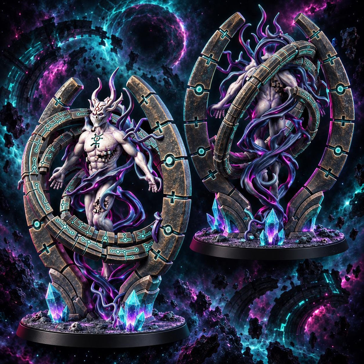 Necrocyborg Void Ascendant – Necrons Proxy, Wargame Exclusive – 3D printed 16K resin miniature – photo 2 of 6