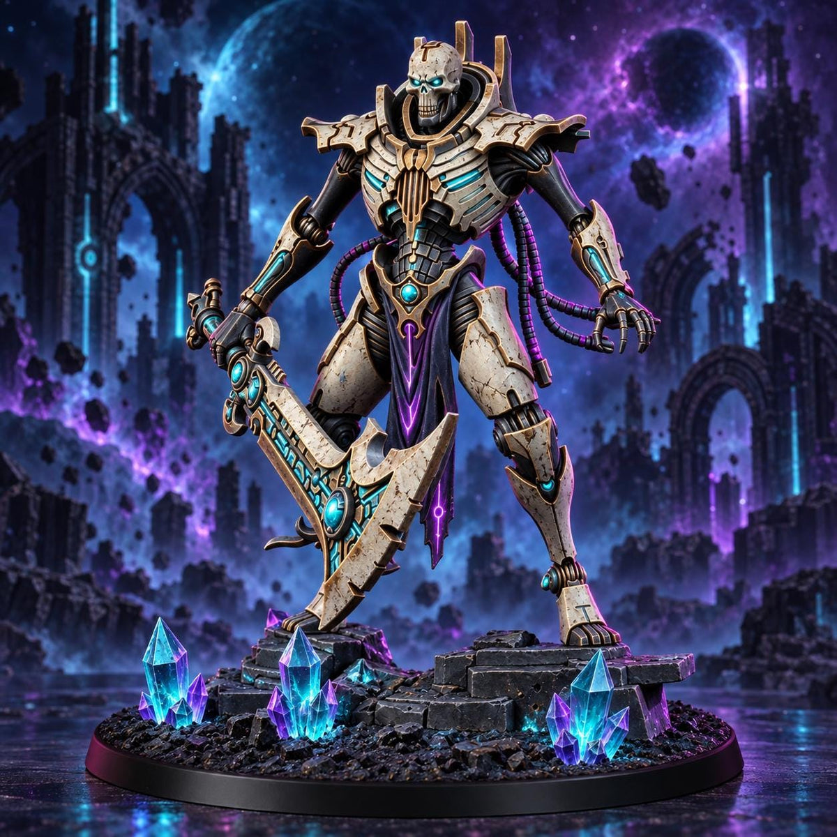 Necrocyborg Void Colossus – Necrons Proxy, Wargame Exclusive – 3D printed 16K resin miniature – main photo