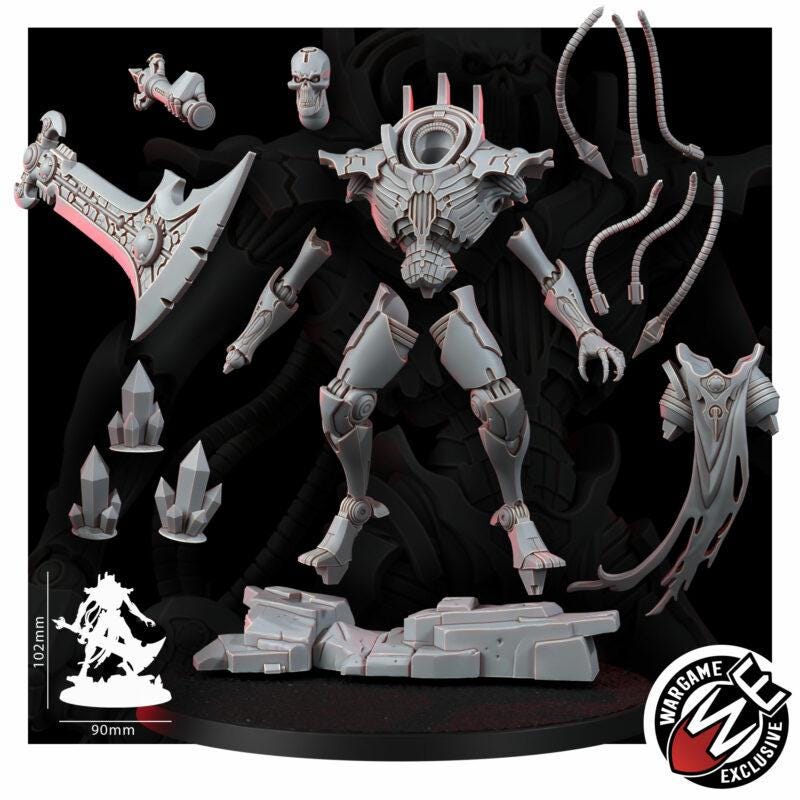 Necrocyborg Void Colossus – Necrons Proxy, Wargame Exclusive – 3D printed 16K resin miniature – photo 10 of 10