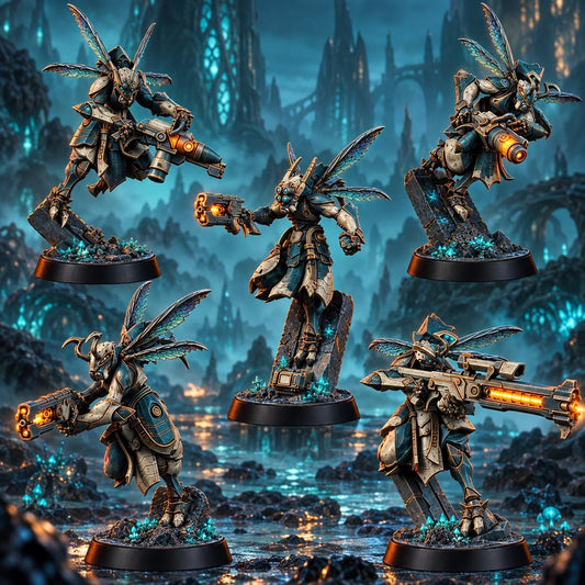 Greater Good Hornets Striketeam Specialists – T'au Empire Proxy, Wargame Exclusive – 16K resin miniature – main photo